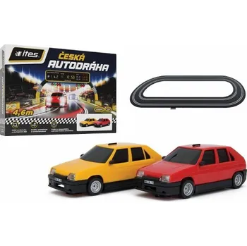 autodráha Základní set autodráha ITES -model SRC 2 auta Favorit (žlutá a červená) 1:28 , délka 4,2m