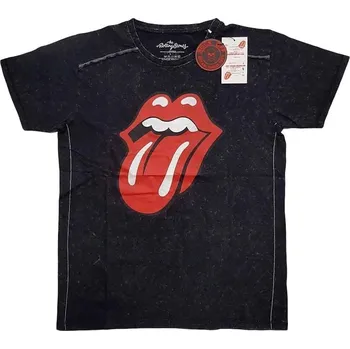 Pánské tričko The Rolling Stones Classic Tongue (Wash Collection) Black M Tričko