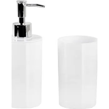 TORO DÁVKOVAČ MÝDLA A KELÍMEK, BÍLÁ, PLAST_hamashop