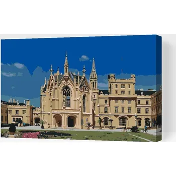 Painting Queens Painting Queens, Malování podle čísel, Zámek Lednice 2, 40 × 60 cm, vypnuté plátno na rám