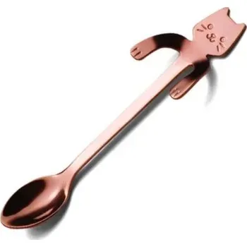 Příbor Vychytávka do domácnosti | čajová lžička kočička - Bronzová