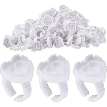 Péče o řasy a obočí Nádoba na lepidlo na prodloužení řas | Kosmetické potřeby 100 ks - XJZB-100ks-bílá