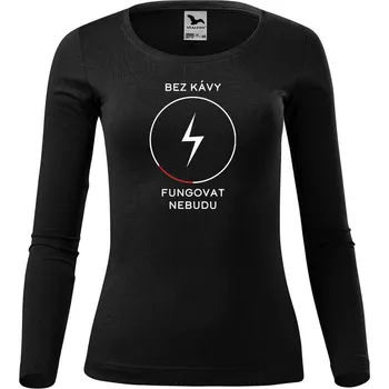 Dámské tričko DOBRÝ TRIKO Dámské triko s potiskem Bez kávy Velikost: 3XL, Barva: Černá