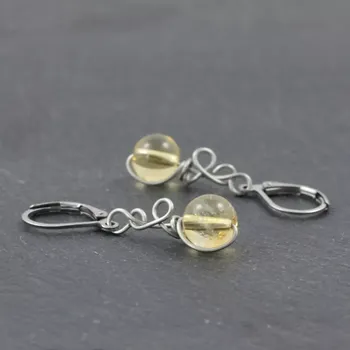 Náušnice Náušnice citrín – model Zrození