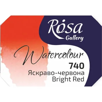 Výtvarná barva Rosa 343740 Akvarelová barva 740 Bright Red 2,5 ml 1 ks