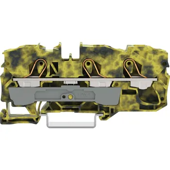 modulární přístroj a rozvaděč WAGO Svorka 2010-1301/000-053 3vodičová průchozí 10 mm² Vhodná pro aplikace Ex e II, šedá / žlutá 2010-1301/000-053