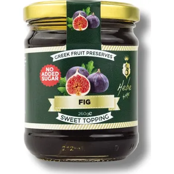 HEBE | Řecká marmeláda s fíky - bez cukru do jogurtů, na zmrzlinu nebo k sýrovým talířům - 260 g