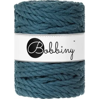 Příze Bobbiny 3PLY Macramé Rope 9 mm 30 m Peacock Blue Šňůra