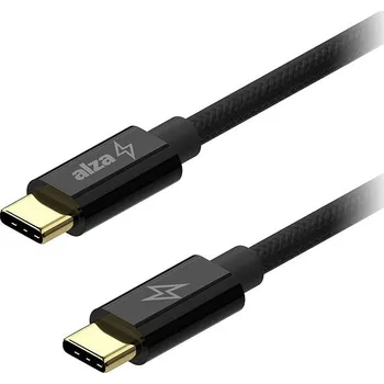Datový kabel AlzaPower CompactCore USB-C to USB-C 2.0, 100W, 2m - černý