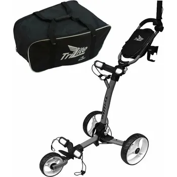 Golfový vozík Axglo TriLite SET Grey/White Manuální golfové vozíky
