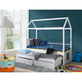 Postel Max-i Dětská postel domeček s přistýlkou INFINITY CAMA DOS + ROŠTY a ZÁSUVKY v ceně Zvolte rozměr:: 90 x 190 cm, Zvolte barvu:: oranžová