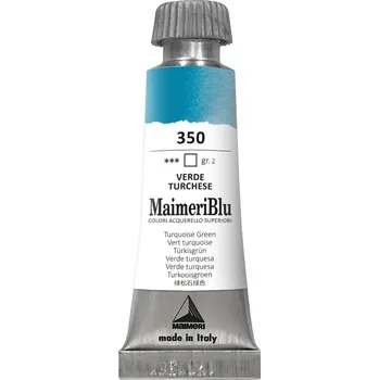Vodová barva Maimeri Blu Akvarelová barva Turquoise Green 350 12 ml 1 ks