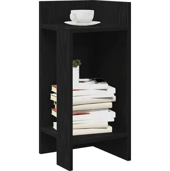 Konferenční stolek vidaXL Odkládací stolky s policí 2 ks 25,5x27x60 cm [858549] Barva: Černá