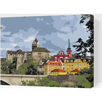 Painting Queens Painting Queens, Malování podle čísel, Hrad Loket 2, 40 × 50 cm, vypnuté plátno na rám