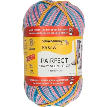 Příze Regia 4-Ply Pairfect 7146 Crazy Pink Neon (Ponožková příze Regia Pairfect 7146 Crazy Pink Neon)