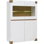 Vitrína Arendal REG2D2W/101 - bílá alpská/bílá - SLEVA 3% s kodem radost25