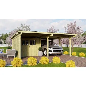 Přístřešek na auto Dřevěný přístřešek / carport ECO 2B Lanitplast