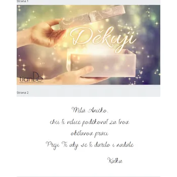 Dárková krabička tianDe Osobní věnování Děkuji