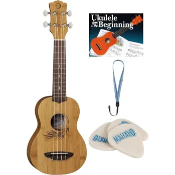 Ukulele Luna UKE-BAMBOO-S SET Natural Sopránové ukulele