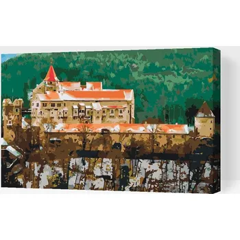 Painting Queens Painting Queens, Malování podle čísel, Hrad Pernštejn, 40 × 60 cm, vypnuté plátno na rám