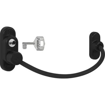 Zámek na kolo PD - Lankový zámek na okno s uzamykáním BS - Černá matná (RAL9005)