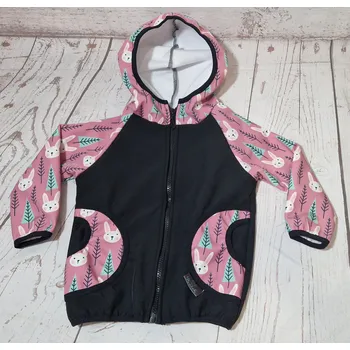 Chlapecká bunda Yháček Softshellová bunda Yháček, zimní, Zajíčci na starorůžové Velikost: 92