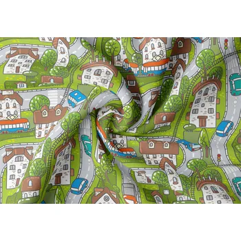 Orbytex Dětská zatemňovací látka na závěsy, šíře 150cm - město