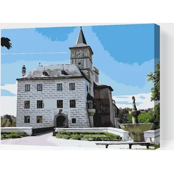 Painting Queens Painting Queens, Malování podle čísel, Hrad Rožmberk, 40 × 50 cm, vypnuté plátno na rám