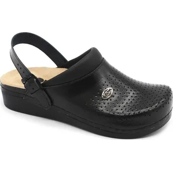 Dámská zdravotní obuv Leon 5002 Dámská kožená zdravotní obuv s přezkou - Černá Velikost: 37