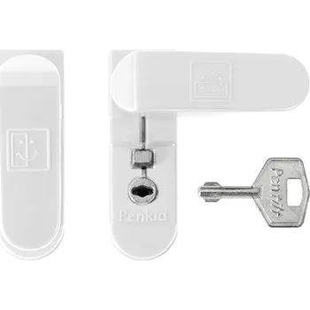 Nábytkové kování PD - Otočná západka s uzamykáním WS - Bílá matná (RAL9016)