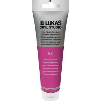 Vodová barva Lukas Cryl Studio Plastic Tube Akrylová barva Magenta Red (Primary) 125 ml 1 ks