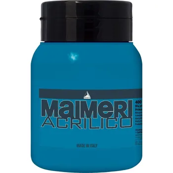 Vodová barva Maimeri Acrilico Akrylová barva Primary Blue Cyan 400 500 ml 1 ks
