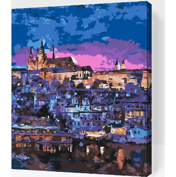 Painting Queens Painting Queens, Malování podle čísel, Pražský hrad, 40 × 50 cm, vypnuté plátno na rám