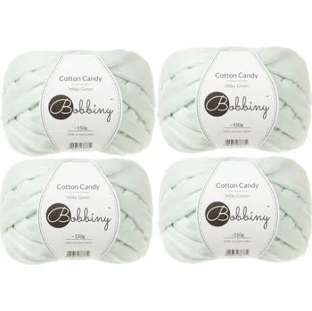 Příze Bobbiny Cotton Candy Milky Green Pletací příze