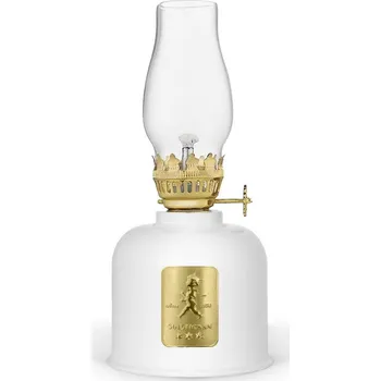 Stojací lampa SN - OLEJOVÁ LAMPA Bílá lesklá / zlatý lesklý emblém