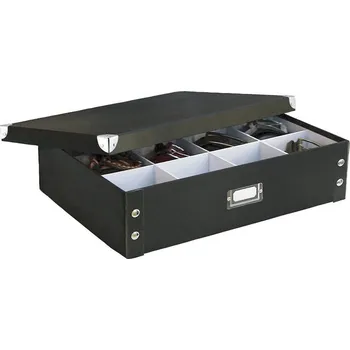 Úložný box Box na kravaty a opasky - organizér, barva černá, ZELLER