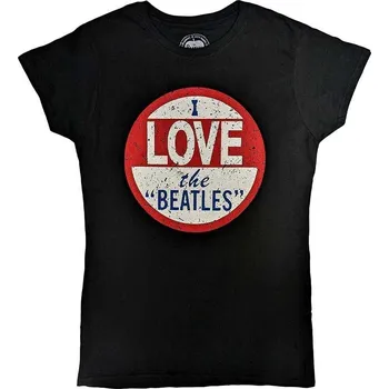 The Beatles Vintage I Love The Beatles Black 2XL Dámské Tričko