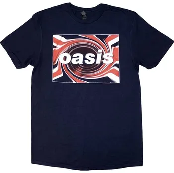Pánské tričko Oasis Tričko Union Jack Unisex Navy Blue L