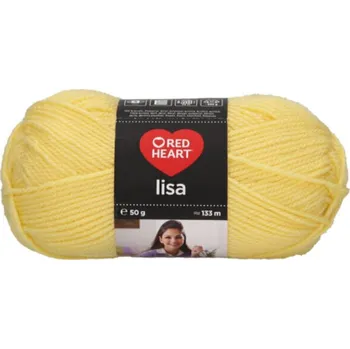 Příze Red Heart Lisa 08210 Light Yellow Pletací příze