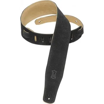 Kytarový popruh Levy's Simply Suede 2.5 Black Kytarový pás