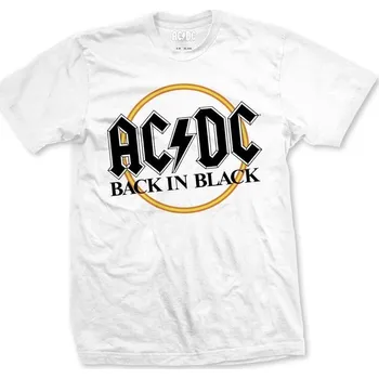 Pánské tričko AC/DC Tričko Back in Black Unisex White 2XL