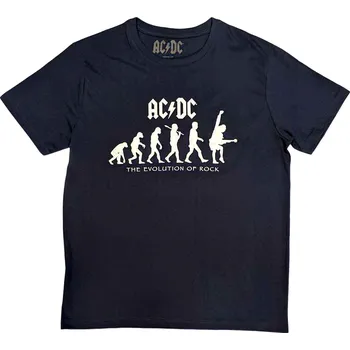Pánská móda AC/DC Evolution of Rock Navy Blue M Tričko