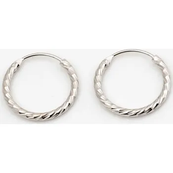 Náušnice Stříbrné náušnice kroužky broušené 15 mm STNAU1962F