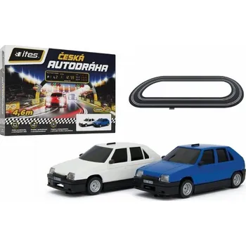 autodráha Základní set autodráha ITES -model SRC 2 auta Favorit (modrá a bílá) 1:28 , délka 4,2m