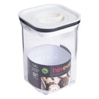 Dóza na potraviny dóza 1,10l vakuum víko, 10,5x10,5x15cm,transp.ABS plast