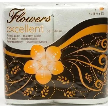 Toaletní papíry Flowers Excellent toaletní papír 2-vrstvý 4ks