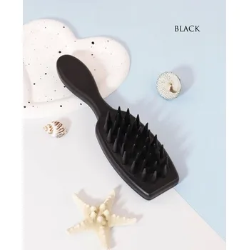 Masážní přístroj Silikonový masážní kartáč na vlasy s dlouhou rukojetí | péče o vlasy - shoubingXTS-hei