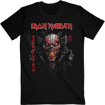 Iron Maiden Senjutsu Black Cover Vertical Logo Black XL Tričko