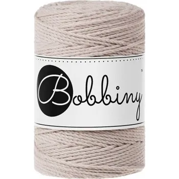 Příze Bobbiny 3PLY Macramé Rope 1,5 mm 100 m Nude Šňůra