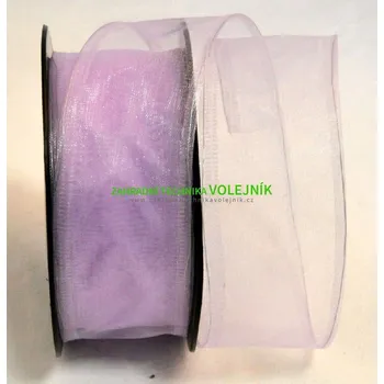 Stuha Stuha Organza 4 cm x 10 m - sv. fialová